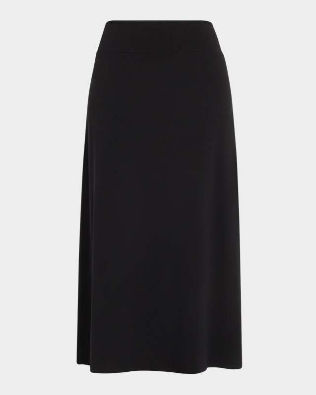 A-Line Jersey Midi Skirt